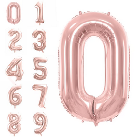 Number Balloon - Rose Gold