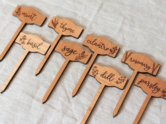 Herb Garden Plant Marker Stake