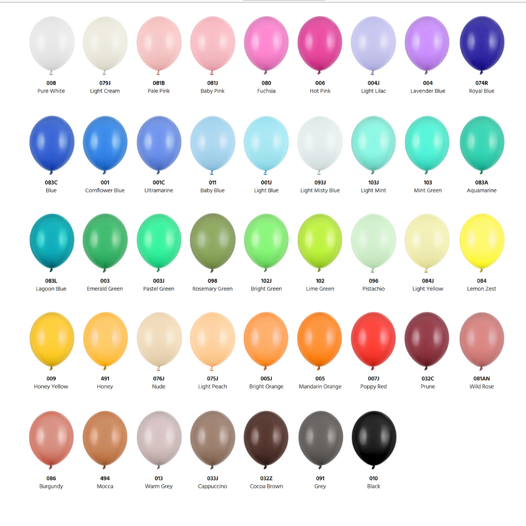 Latex Balloons - Solid Color