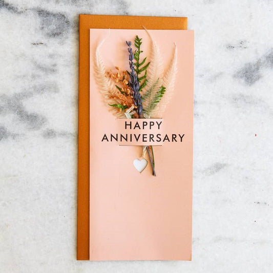 Happy Anniversary | Dried Floral Greeting Card