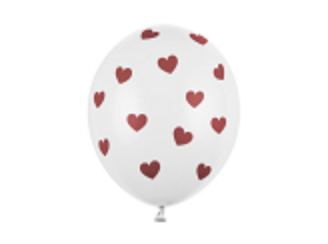 Heart Latex Balloon -White Hearts